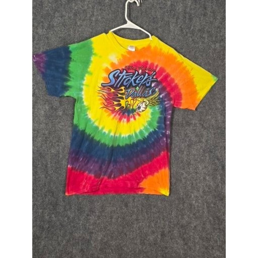 Mens Port Company Tie Dye Strokers Dallas Custom Choppers T Shirt Sz M Casual